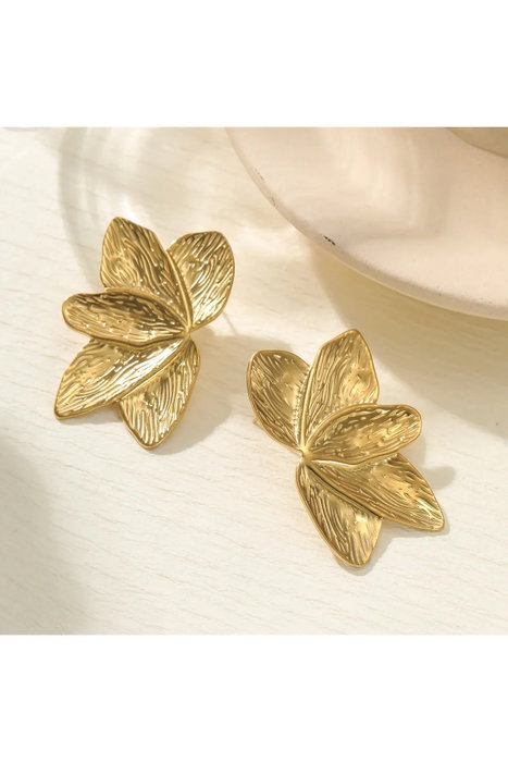 Heliophilia Silver Pendientes de Latón con Circonio en Dorado